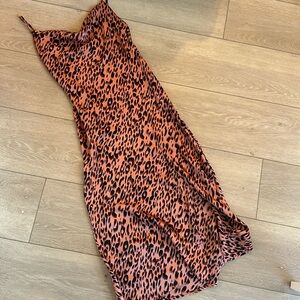 Paper Heart - size s - silk midi dress with slit